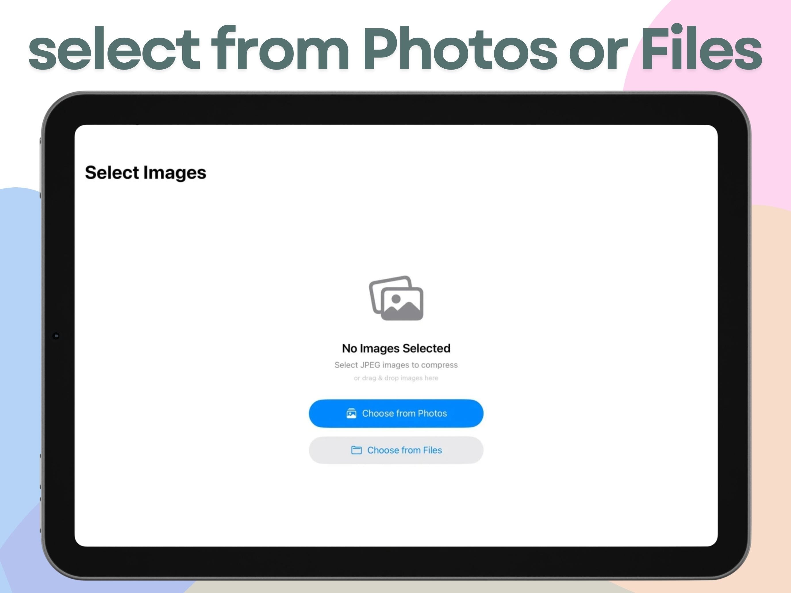 Import from Photos or Files